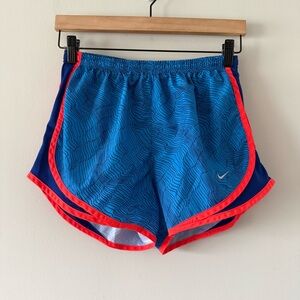 Nike Tempo Running Shorts Womens S Dri-Fit Brief Lined Workout Jogging Gym Blue